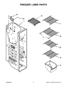05 - Freezer Liner Parts parts for Maytag Refrigerator 5MSF25N4BA02 from AppliancePartsPros.com