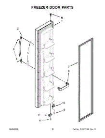 07 - Freezer Door Parts parts for Maytag Refrigerator 5MSF25N4BA02 from AppliancePartsPros.com
