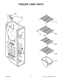 05 - Freezer Liner Parts parts for Maytag Refrigerator 5MSF25N4BW00 from AppliancePartsPros.com