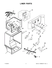03 - Liner Parts parts for Maytag Refrigerator 5MT519SFEG00 from AppliancePartsPros.com