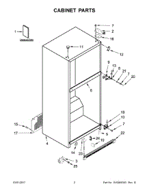02 - Cabinet Parts parts for Maytag Refrigerator 5MT711BFEG00 from AppliancePartsPros.com