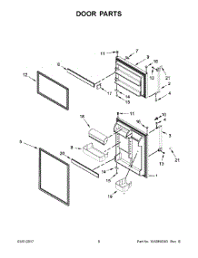 04 - Door Parts parts for Maytag Refrigerator 5MT711BFEG00 from AppliancePartsPros.com