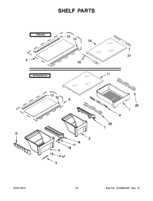 06 - Shelf Parts parts for Maytag Refrigerator 5MT711BFEG00 from AppliancePartsPros.com