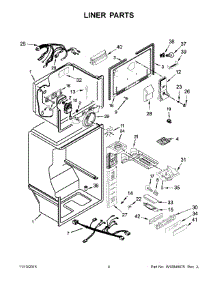 03 - Liner Parts parts for Maytag Refrigerator 5MT711BFEH00 from AppliancePartsPros.com