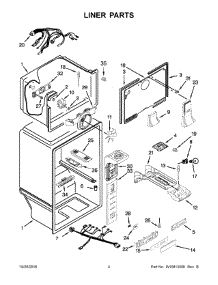 03 - Liner Parts parts for Maytag Refrigerator 5VM1BXGFYA00 from AppliancePartsPros.com