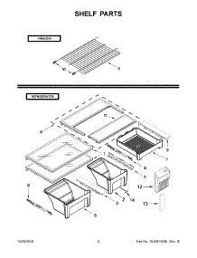 04 - Shelf Parts parts for Maytag Refrigerator 5VM1BXGFYA00 from AppliancePartsPros.com
