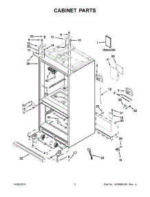 02 - Cabinet Parts parts for Maytag Refrigerator 7MF2976AEM02 from AppliancePartsPros.com