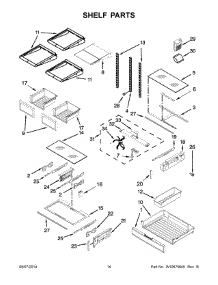 08 - Shelf Parts parts for Maytag Refrigerator 7MF2976AEM03 from AppliancePartsPros.com