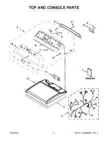 02 - Top And Console Parts parts for Maytag Dryer 7MMGDB835EW0 from AppliancePartsPros.com