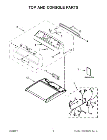 02 - Top And Console Parts parts for Maytag Laundry Center 7MMGDB835EW2 from AppliancePartsPros.com