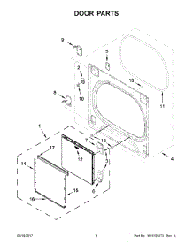 05 - Door Parts parts for Maytag Laundry Center 7MMGDB835EW2 from AppliancePartsPros.com