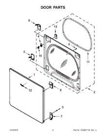 05 - Door Parts parts for Maytag Dryer 7MMGDB855EC0 from AppliancePartsPros.com
