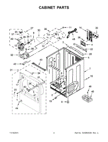 03 - Cabinet Parts parts for Maytag Dryer 7MMGDB855EC1 from AppliancePartsPros.com