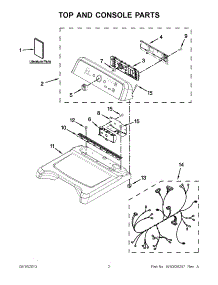 02 - Top And Console Parts parts for Maytag Dryer 7MMGDB950AG1 from AppliancePartsPros.com