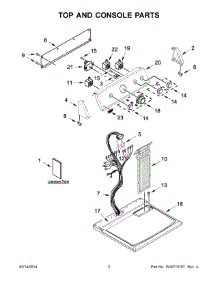 02 - Top And Console Parts parts for Maytag Dryer 7MMGDC300DW0 from AppliancePartsPros.com