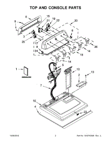 02 - Top And Console Parts parts for Maytag Dryer 7MMGDC400DW2 from AppliancePartsPros.com