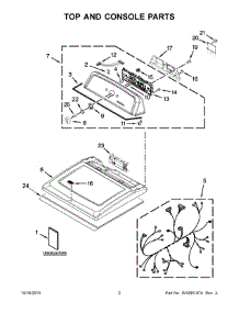 02 - Top And Console Parts parts for Maytag Dryer 7MMGDX600BW0 from AppliancePartsPros.com