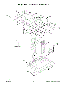 02 - Top And Console Parts parts for Maytag Laundry Center 7MMGDX655EW1 from AppliancePartsPros.com