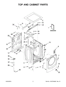 02 - Top And Cabinet Parts parts for Maytag Washer 7MMHW7100DC0 from AppliancePartsPros.com