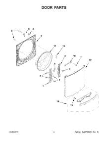03 - Door Parts parts for Maytag Washer 7MMHW7100DC0 from AppliancePartsPros.com