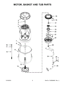 04 - Motor, Basket And Tub Parts parts for Maytag Washer 7MMVWB835EW0 from AppliancePartsPros.com