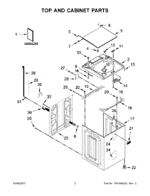 02 - Top And Cabinet Parts parts for Maytag Laundry Center 7MMVWB835EW1 from AppliancePartsPros.com