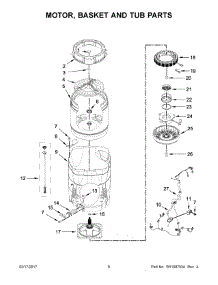 04 - Motor, Basket And Tub Parts parts for Maytag Laundry Center 7MMVWB855EC1 from AppliancePartsPros.com
