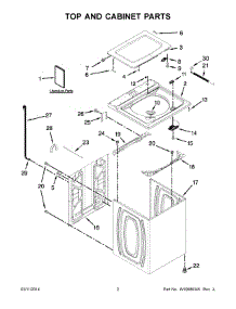 02 - Top And Cabinet Parts parts for Maytag Washer 7MMVWC355DW0 from AppliancePartsPros.com