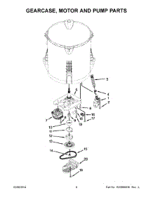 05 - Gearcase, Motor And Pump Parts parts for Maytag Washer 7MMVWH450DW0 from AppliancePartsPros.com