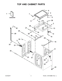 02 - Top And Cabinet Parts parts for Maytag Laundry Center 7MMVWX655EW1 from AppliancePartsPros.com