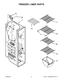05 - Freezer Liner Parts parts for Maytag Refrigerator 8MSF25N4BW00 from AppliancePartsPros.com