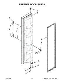 07 - Freezer Door Parts parts for Maytag Refrigerator 8MSF25N4BW02 from AppliancePartsPros.com