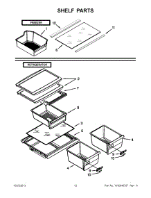 07 - Shelf Parts parts for Maytag Refrigerator M8RXEGMAB02 from AppliancePartsPros.com