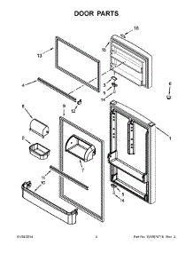 03 - Door Parts parts for Maytag Refrigerator M8RXNGMBW00 from AppliancePartsPros.com