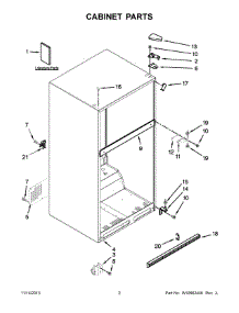 02 - Cabinet Parts parts for Maytag Refrigerator M8TXEGFBB01 from AppliancePartsPros.com