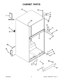 02 - Cabinet Parts parts for Maytag Refrigerator M9RXDGFYW11 from AppliancePartsPros.com