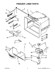 03 - Freezer Liner Parts parts for Maytag Refrigerator MBB1957DEE00 from AppliancePartsPros.com