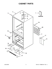 02 - Cabinet Parts parts for Maytag Refrigerator MBB1957FEH00 from AppliancePartsPros.com