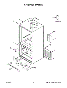 02 - Cabinet Parts parts for Maytag Refrigerator MBB1957FEW00 from AppliancePartsPros.com