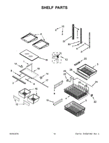 08 - Shelf Parts parts for Maytag Refrigerator MBB1957FEW00 from AppliancePartsPros.com