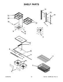 08 - Shelf Parts parts for Maytag Refrigerator MBF1953DEM00 from AppliancePartsPros.com