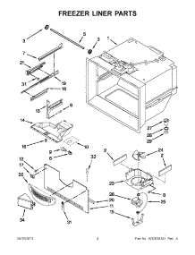03 - Freezer Liner Parts parts for Maytag Refrigerator MBF1958XES6 from AppliancePartsPros.com