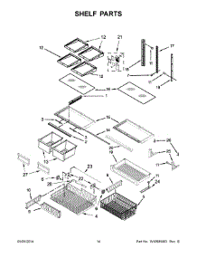 08 - Shelf Parts parts for Maytag Refrigerator MBF2258DEM00 from AppliancePartsPros.com