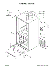 02 - Cabinet Parts parts for Maytag Refrigerator MBF2258FEE00 from AppliancePartsPros.com