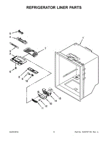 05 - Refrigerator Liner Parts parts for Maytag Refrigerator MBL1957DEM00 from AppliancePartsPros.com