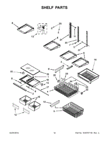 08 - Shelf Parts parts for Maytag Refrigerator MBL1957DEM00 from AppliancePartsPros.com