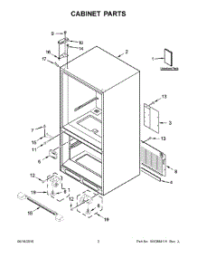 02 - Cabinet Parts parts for Maytag Refrigerator MBL1957FEZ00 from AppliancePartsPros.com