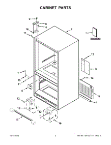02 - Cabinet Parts parts for Maytag Refrigerator MBL1957FEZ01 from AppliancePartsPros.com