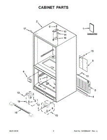 02 - Cabinet Parts parts for Maytag Refrigerator MBR1957FEZ00 from AppliancePartsPros.com