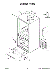 02 - Cabinet Parts parts for Maytag Refrigerator MBR1957FEZ01 from AppliancePartsPros.com